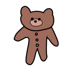 [LINEスタンプ] 一緒に考えたクマのゴローくん