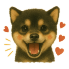 [LINEスタンプ] 黒柴犬のお気持ち
