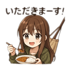 [LINEスタンプ] キャンプ可愛い女子スタンプ①
