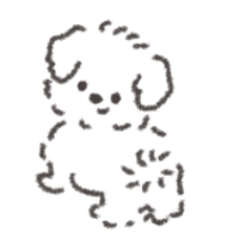 [LINEスタンプ] マルチーズのようないぬ