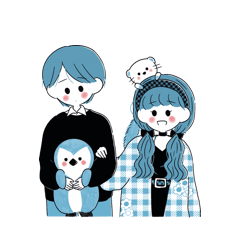 [LINEスタンプ] ブルー人格スタンプパック