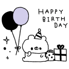 [LINEスタンプ] くまやん。331〜モノトーン〜