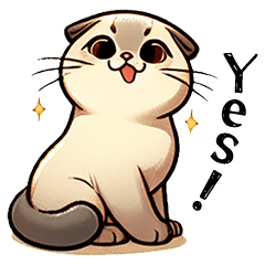 [LINEスタンプ] 猫(マンチカン)情が可愛い英語スタンプの画像（メイン）