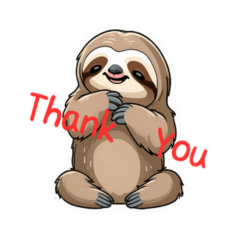 [LINEスタンプ] thank youナマケモノ