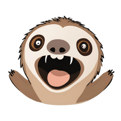 [LINEスタンプ] ふざけたナマケモノ