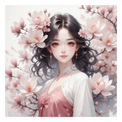 [LINEスタンプ] 花と少女と色んな花言葉