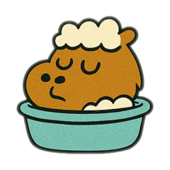 [LINEスタンプ] 色んな表情するカピパラ