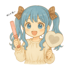 [LINEスタンプ] 青髪ツインちゃんの日常