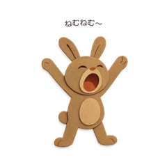 [LINEスタンプ] ふわふわ紙うさぎスタンプ