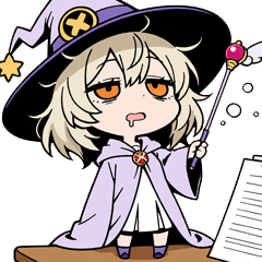 [LINEスタンプ] ねむけMAX、ツッコミどころ満載な魔女ですの画像（メイン）