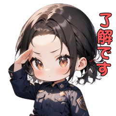 [LINEスタンプ] エリートポリスガールズ