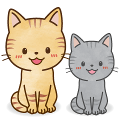 [LINEスタンプ] 仲良しでキュートな猫のスタンプ 第1弾