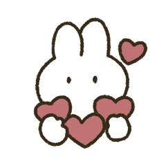 [LINEスタンプ] うさぎのぽぽちゃん うさぽぽちゃん ver.3