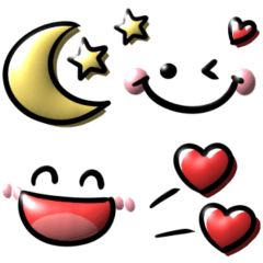 [LINEスタンプ] シンプルで毎日使える♡ぷっくり顔文字