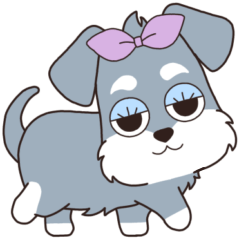 [LINEスタンプ] 『シュナウザー』ハピチャラ☆1