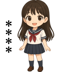 [LINEスタンプ] 天真爛漫の女子高生 - カスタムスタンプ