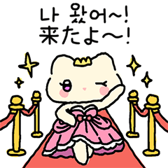 [LINEスタンプ] プリンセス猫の日常（韓国語＆日本語）