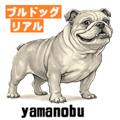 [LINEスタンプ] リアル－ブルドッグの喜怒哀楽スタンプ 1
