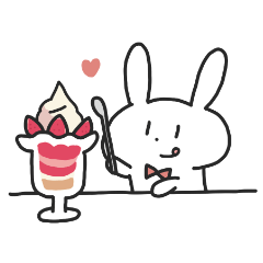 [LINEスタンプ] わっほいうさぎとこりす【食べ物多め】