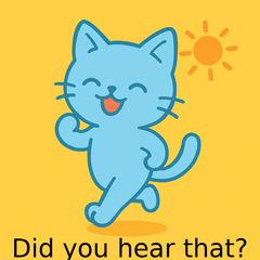 [LINEスタンプ] アオネコのひとこと(英語)