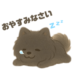 [LINEスタンプ] 日常使い♡黒ポメのふんわりスタンプ♡