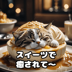 [LINEスタンプ] 猫とスイーツの日常
