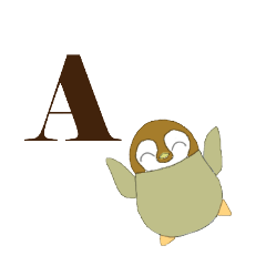 [LINEスタンプ] ペンギンのアルファベットスタンプ1
