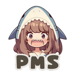 [LINEスタンプ] 【PMS】サメの女の子