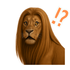 [LINEスタンプ] サラサラロングヘアーライオン1