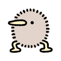 [LINEスタンプ] 動く！ゆるいふわふわキーウィ