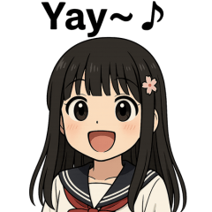 [LINEスタンプ] 癒し系JKのリアクションスタンプ