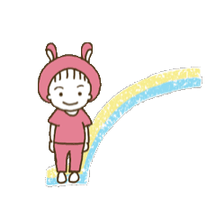 [LINEスタンプ] すうちゃんうさぎのうごくスタンプ