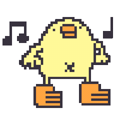 [LINEスタンプ] ドット絵のひよこ人間ぴよアニメ文字なし