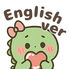 [LINEスタンプ] かわいく英会話！もちもちザウルス