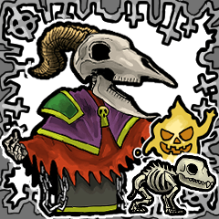 [LINEスタンプ] アンデッド動く⚰️骨ネクロマンサー
